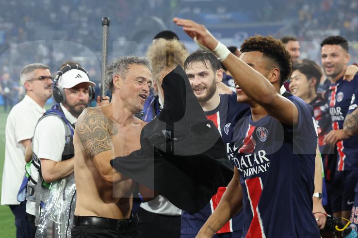 Luis Enrique la finalul meciului PSG - Inter Milano FOTO: Ionuţ Iordache (GSP)