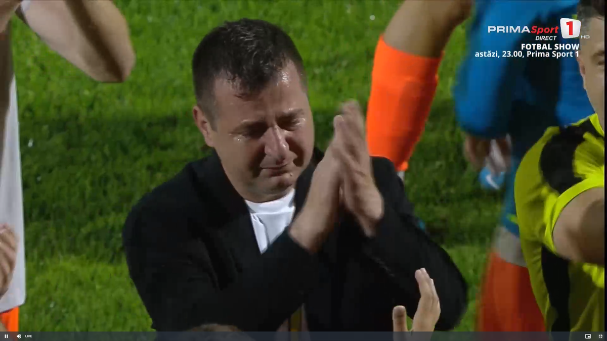 Ianis Zicu a început să plângă după ce Metaloglobus a promovat în Superliga