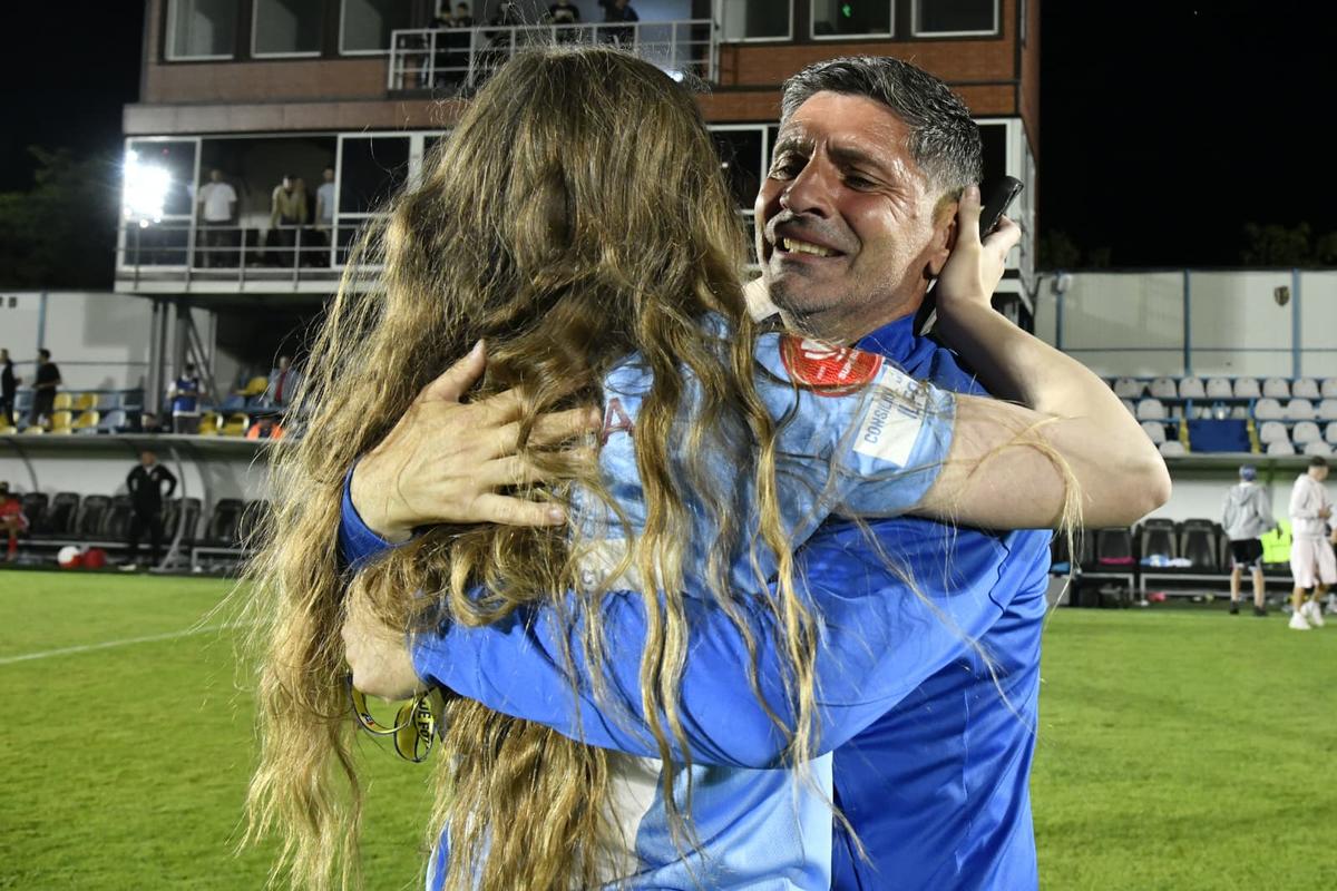 Imagini la finalul partidei Voluntari - Hermannstadt