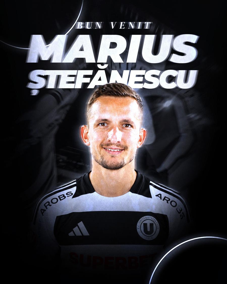 Marius Ștefănescu este noul jucător de la U Cluj / foto: Facebook FC Universitatea Cluj Revenire de senzație în Superligă! Marius Ștefănescu a fost prezentat și va lupta pentru titlu