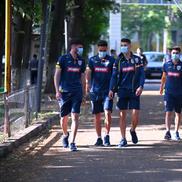 Câțiva dintre componenții naționalei olimpice de fotbal au venit astăzi la INMS pentru a efectua vizita medicală / FOTO: Raed Krishan