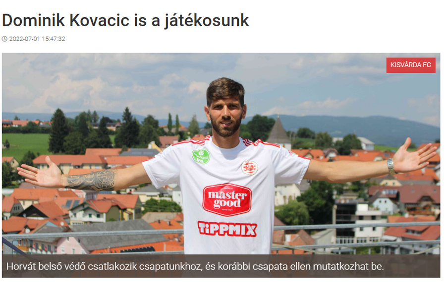 Dominik Kovacic, prezentat oficial de Kisvarda Scandal! FCU Craiova merge la FIFA: „Ne-au luat jucătorul din cantonament”