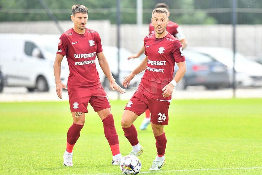 Iulian Cristea și Răzvan Oaidă în amicalul Rapid - ETO Gyor. Foto: Cristi Preda (GSP)