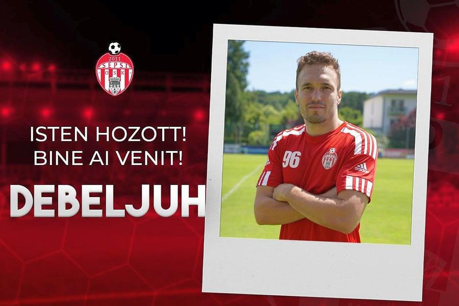 Sepsi l-a prezentat pe Gabriel Debeljuh // foto: Facebook @ Sepsi OSK E oficial: Debeljuh a schimbat echipa după 3 ani la CFR Cluj!