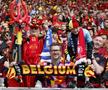 Cele mai tari imagini din tribunele stadionului din Dusseldorf, locul de desfășurare al Franța - Belgia