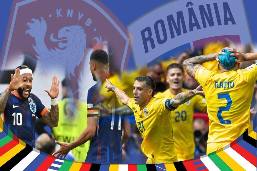 România înfruntă, marți, Olanda în optimile Euro 2024 / fotomontaj GSP Cod portocaliu la Munchen: România surprinsă de furtună în „optimi”, 0-3 cu Olanda