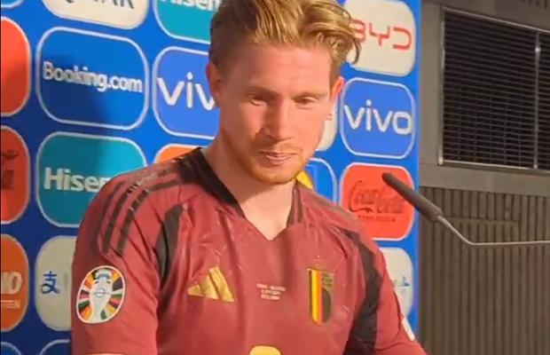 Kevin de Bruyne nu și-a dat seama că e filmat! Cuvântul rostit în spatele jurnaliștilor, după eliminarea de la Euro 2024