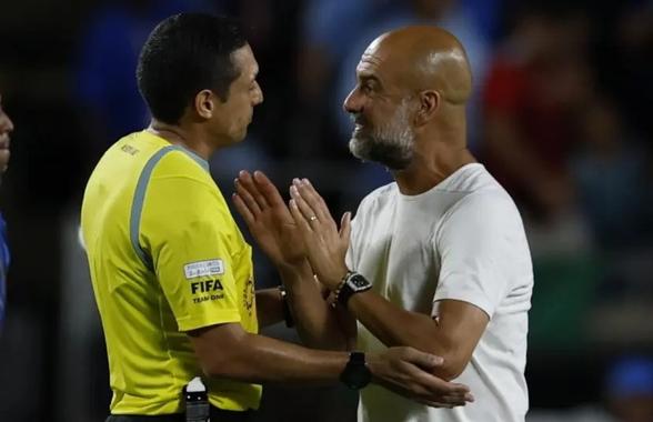 Pep Guardiola, acces de furie! A alergat să-l certe pe arbitru: „Glumești?!”