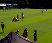 Ionuț Cercel s-a accidentat în FCSB - Utrecht. FOTO: FCSB TV
