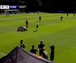Ionuț Cercel s-a accidentat în FCSB - Utrecht. FOTO: FCSB TV