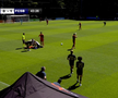 Ionuț Cercel s-a accidentat în FCSB - Utrecht. FOTO: FCSB TV