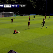 Ionuț Cercel s-a accidentat în FCSB - Utrecht. FOTO: FCSB TV