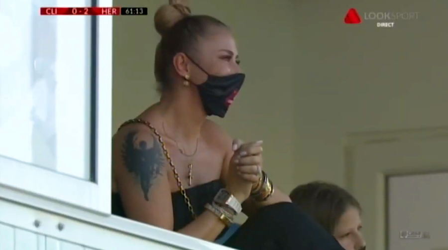 Anamaria Prodan după a doua reușită a lui Hermannstadt / Captură Look Sport CLINCENI - HERMANNSTADT 0-2 » Cum a sărbătorit Anamaria Prodan golurile sibienilor