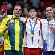 Înotătorul Pan Zhanle, medaliat cu aur în proba de 100 de metri liber la Jocurile Olimpice de la Paris 2024 / Foto: Getty Images