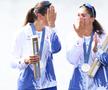Momentul în care Simona Radiș și Ancuța Bodnar sunt copleșite de lacrimi pe podium / FOTO: Raed Krishan (Gazeta Sporturilor)