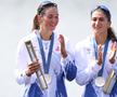 Momentul în care Simona Radiș și Ancuța Bodnar sunt copleșite de lacrimi pe podium / FOTO: Raed Krishan (Gazeta Sporturilor)