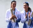 Momentul în care Simona Radiș și Ancuța Bodnar sunt copleșite de lacrimi pe podium / FOTO: Raed Krishan (Gazeta Sporturilor)