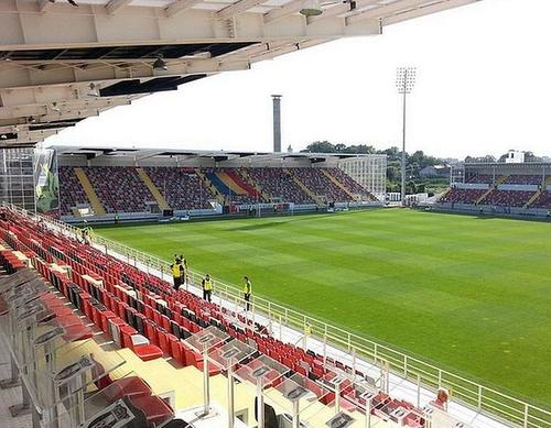 Stadionul celor de la Astra Giurgiu, formație aflată într-o situație dezastruoasă.
FOTO: GSP