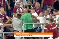 Șocant: bătaie ca în filme cu 20 de minute înainte de Rapid - Dinamo. Săpunaru a urcat pe gard!