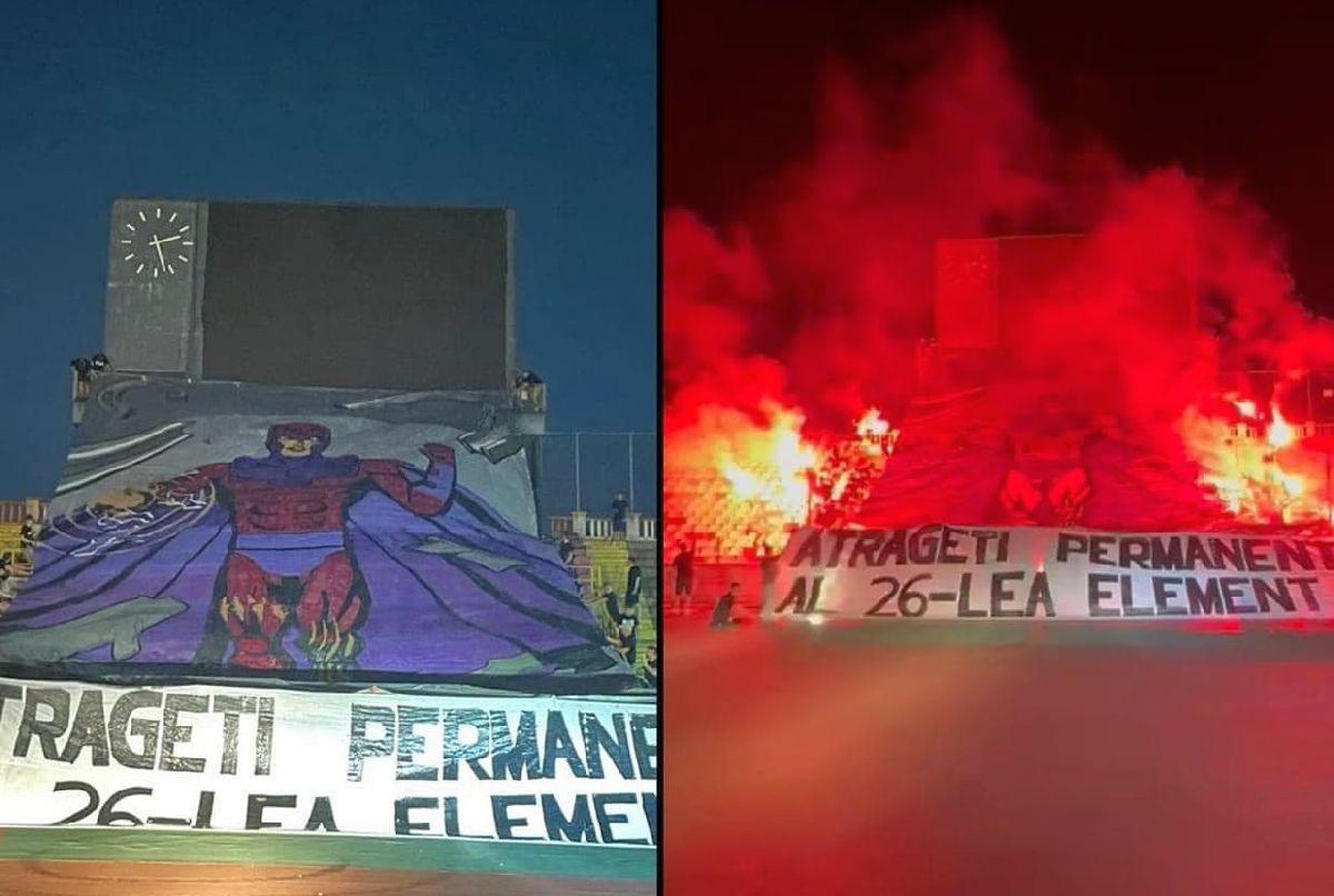 Scenografia cu tentă rasistă cu care dinamoviștii voiau să intre în Giulești