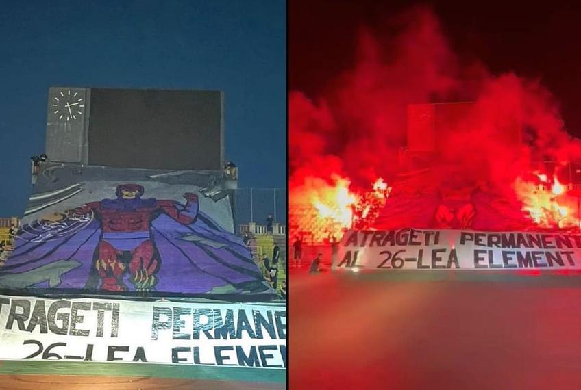 Scenografia rasistă și jignitoare cu care dinamoviștii voiau să intre în Giulești / Sursă foto: Facebook