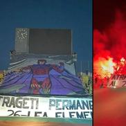 Scenografia cu tentă rasistă cu care dinamoviștii voiau să intre în Giulești / Sursă foto: Facebook