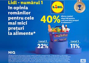 40% dintre români asociază Lidl cu cele mai mici prețuri la alimente, arată un studiu NielsenIQ