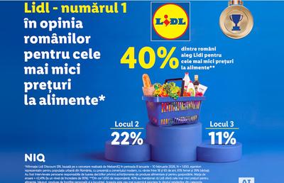 40% dintre români asociază Lidl cu cele mai mici prețuri la alimente, arată un studiu NielsenIQ