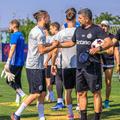 Marius Baciu și Lucian Filip la antrenament. Foto: Facebook FCSB