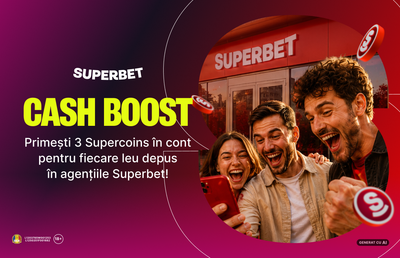 Septembrie începe cu Cash Boost! Depune în agenții și primești monede pentru produse de top din Shopurile Superbet și Napoleon Games