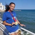 Alexia Dospin a pus mâna pe aurul european U23 la triplusalt în 2025 și visează cu ochii deschiși la JO Los Angeles 2028. Foto: facebook/csmconstanta