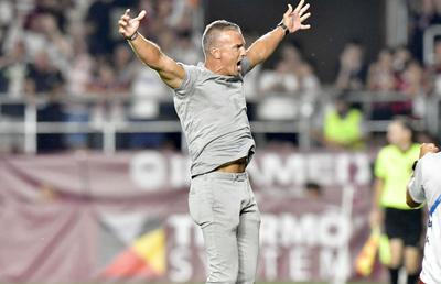 „Aoleu, cât de dur ești!” » Rusescu l-a surprins până și pe Mironică: „Rapid are doar doi fotbaliști”