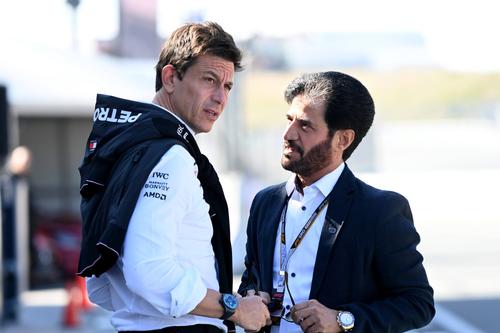 Toto Wolff și Mohammed bin Sulayem, președintele FIA / FOTO: Imago