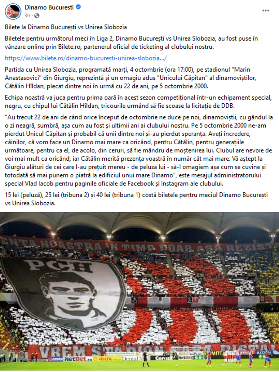 Dinamo vinde bilete la o peluză închisă, fără aviz ISU! Declarații care se bat cap în cap