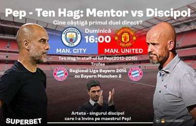 The Manchester derby. Crezi că Erik ten Hag îl poate învinge pe Guardiola?
