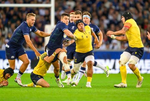 Naționala României de rugby a fost umilită de Scoția, scor 0-84, la Campionatul Mondial din Franța, iar presa internațională a analizat parcursul dezastruos al „stejarilor” la competiția din Franța/ foto: Imago Images