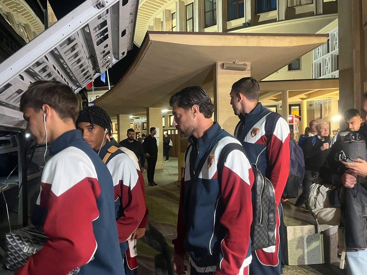 Sosire Genoa la București, amical Rapid