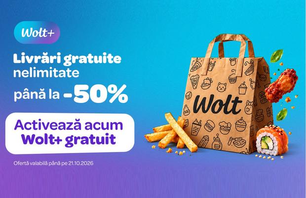 Tu alegi meciul, Wolt aduce ofertele: reduceri exclusive și abonamente Wolt+ gratuite