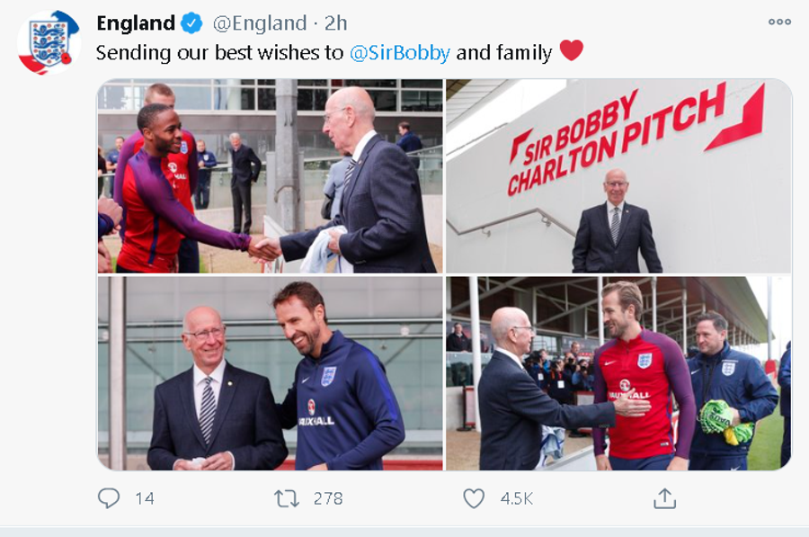 Veste cumplită din Regat » Sir Bobby Charlton, diagnosticat cu demență