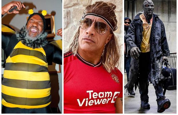 Cele mai spectaculoase „deghizări” de Halloween » The Rock s-a transformat în Beckham, show total în NFL + Mike Tyson „înțeapă” ca o albină