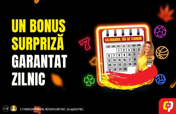 Zilnic ai 1 BONUS GARANTAT, în Calendarul Tău de Toamnă