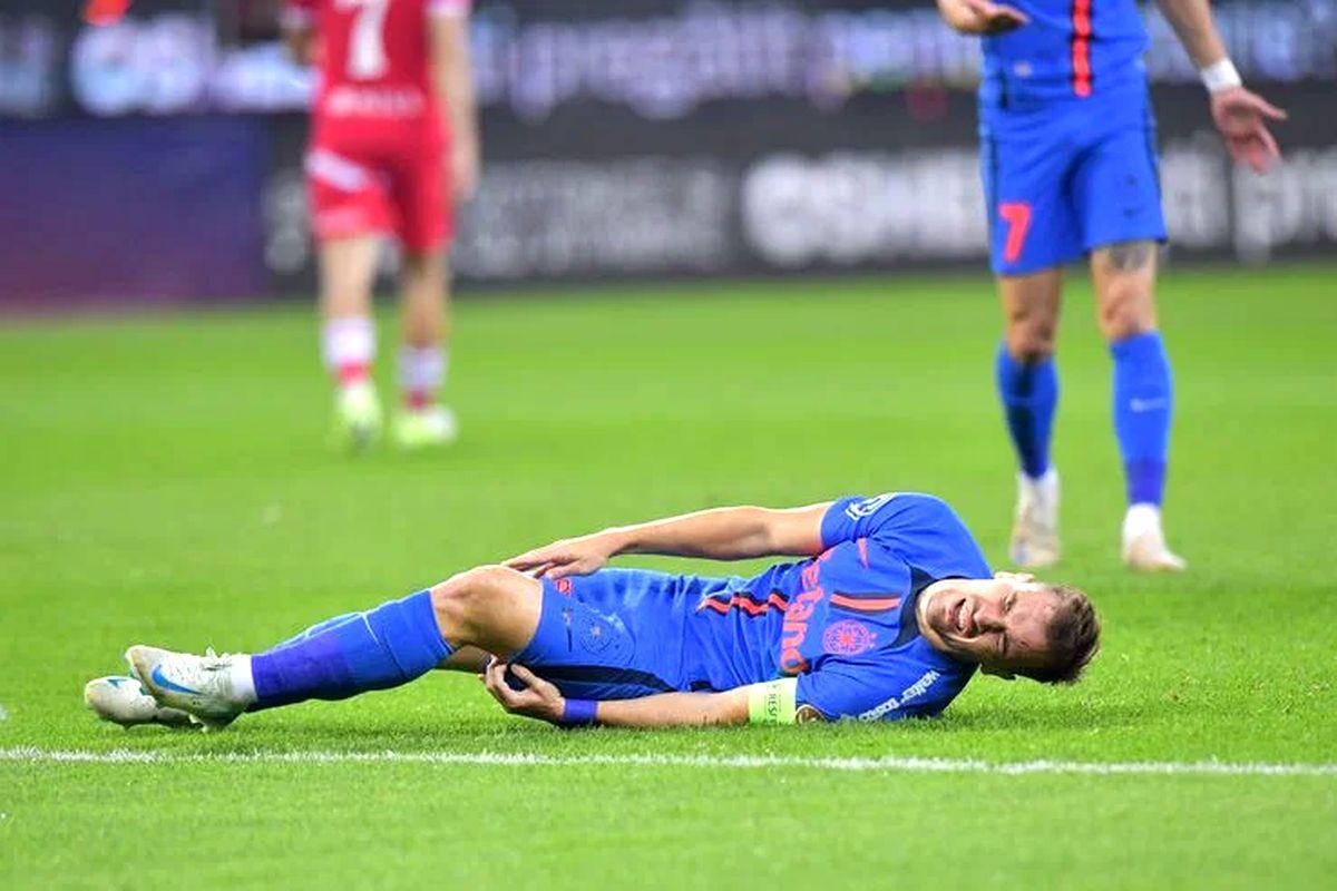 Lovitură pentru FCSB! Olaru a aflat verdictul medicilor, cât lipsește de pe teren: „100% nu joacă”