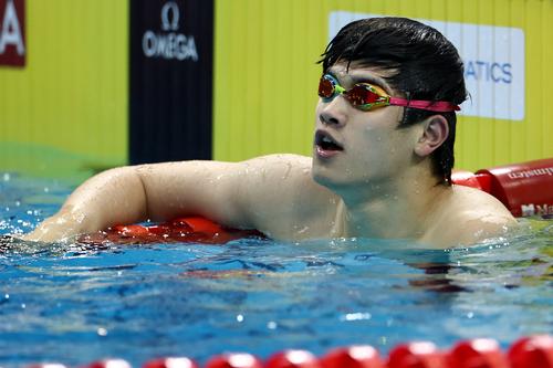 Pan Zhanle la finalul cursei de 100 m liber FOTO Guliver/GettyImages