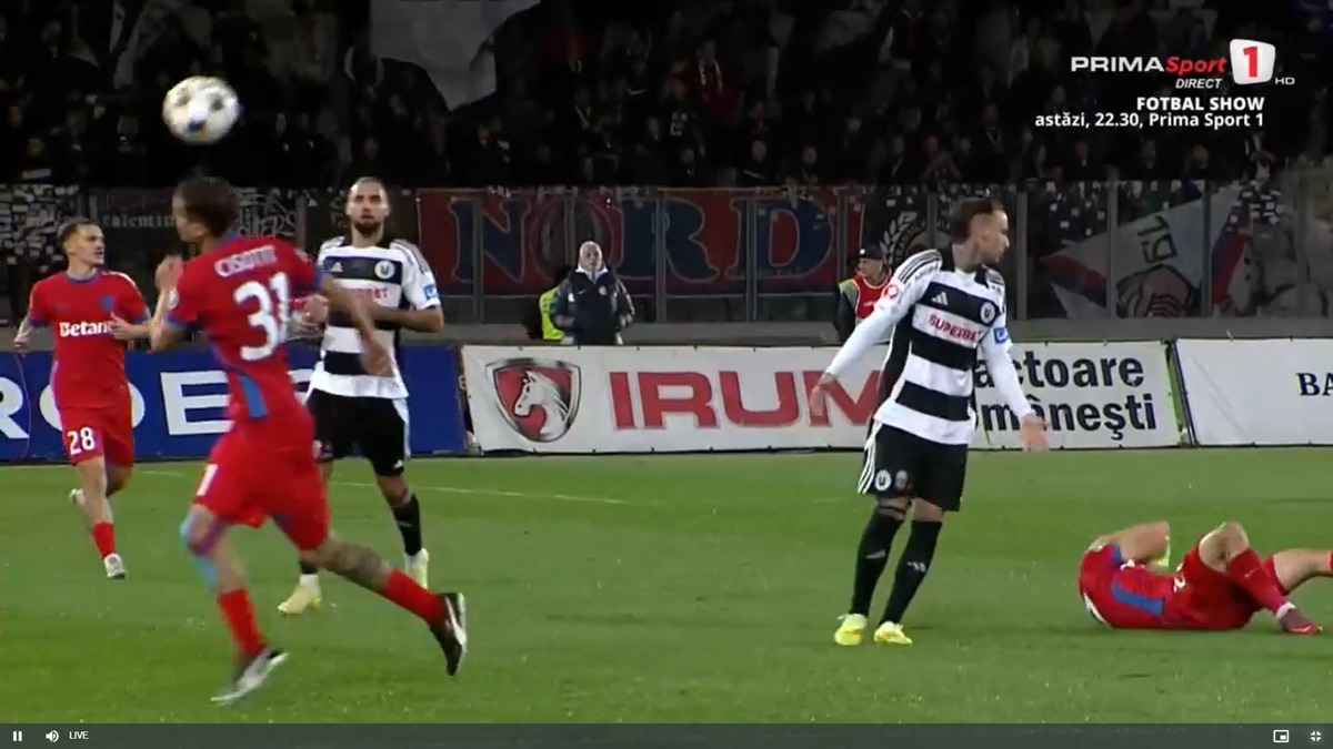 Clujenii acuză arbitrajul după eliminarea lui Murgia din eșecul cu FCSB: „Trebuia să simtă tenta”