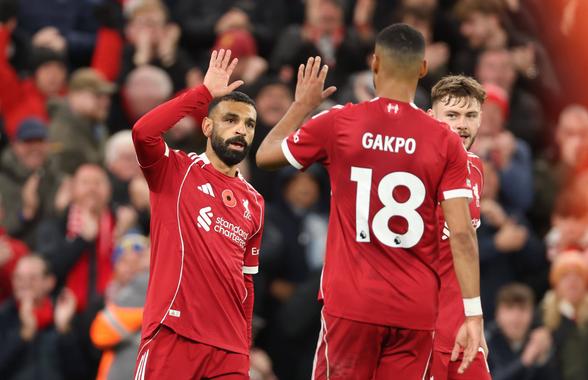 Liverpool câștigă după mai bine de o lună în Premier League! Salah și Gravenberch au adus victoria „cormoranilor” în fața propriilor suporteri