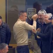 Daniel Pancu, felicitat după golul de 1-0 marcat de CFR Cluj cu Dinamo