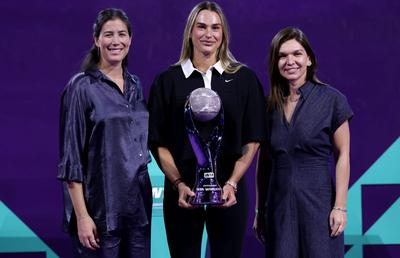 Simona Halep, momentul serii la Turneul Campioanelor, alături de Aryna Sabalenka și Garbine Muguruza
