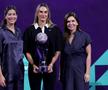 Aryna Sabalenka, alături de Garbine Muguruza și Simona Halep, cu trofeul de număr 1 mondial la finalul lui 2025 Foto: Guliver/GettyImages