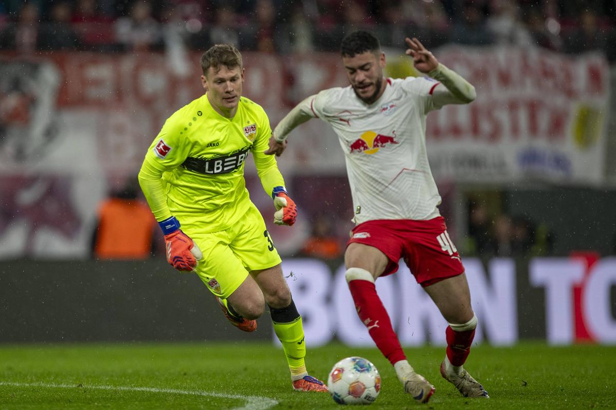 Gafa lui Alexander Nubel din Leipzig - Stuttgart