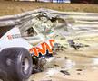 Resturi din monopostul lui Grosjean, după impact. Sursă foto: Imago